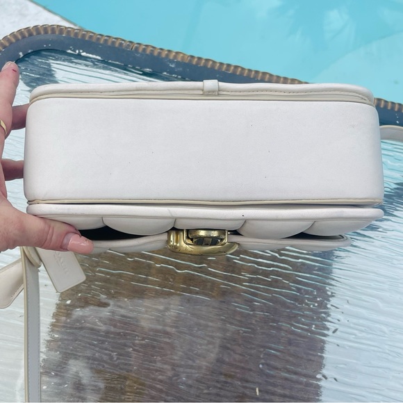 Coach Studio Chalk White Quilted Leather Brass Hardware Shoulder Bag Crossbody - Picture 9 of 15